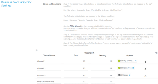 Business Process Specific Settings